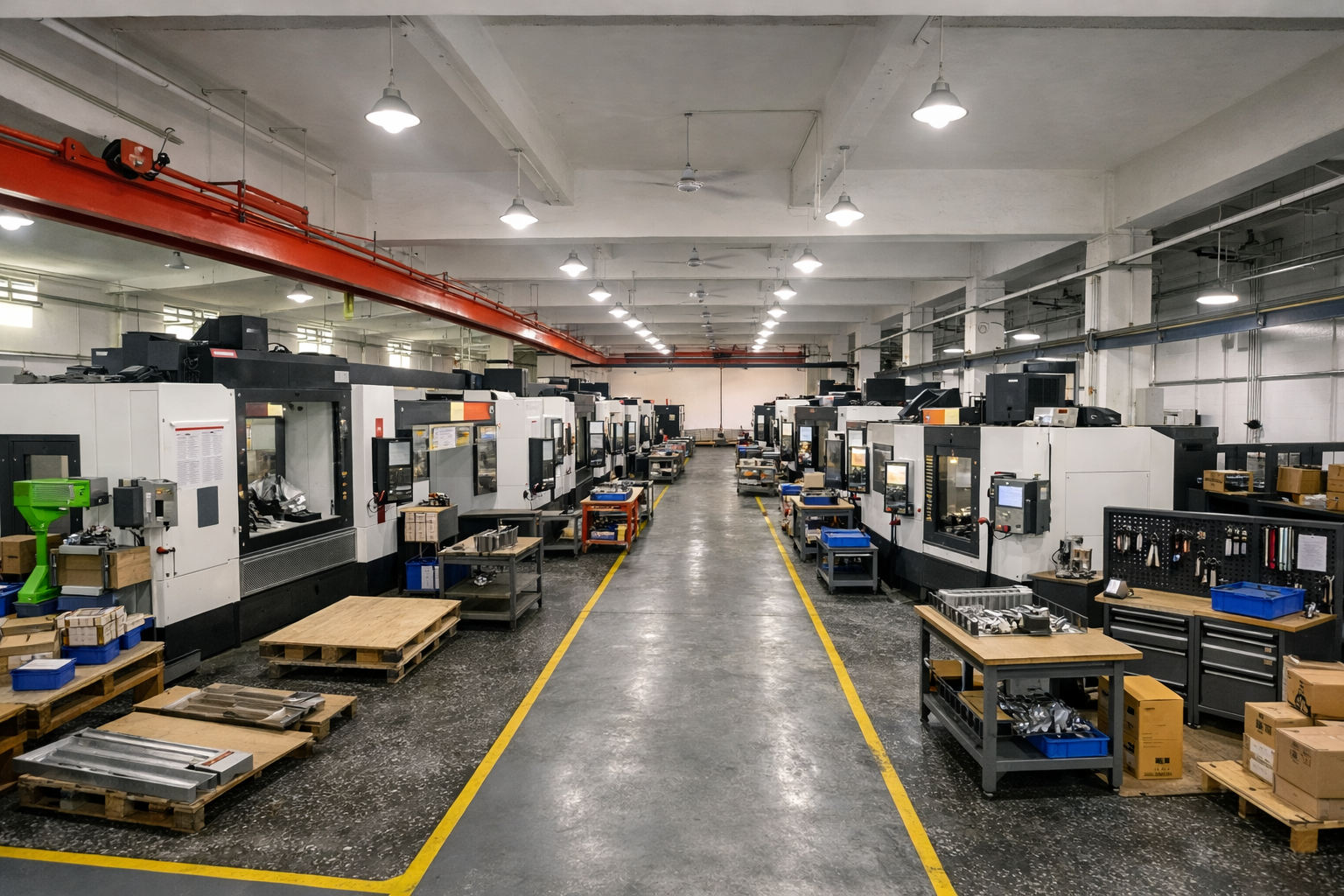 CNC Factory Floor Overview